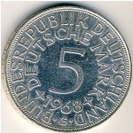 ФРГ, 5 марок (1968 г.)