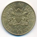 Kenya, 10 cents, 1969–1978