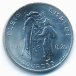 Haiti, 20 centimes, 1981