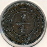 Straits Settlements, 1/4 cent, 1904&ndash;1908