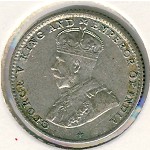 Straits Settlements, 5 cents, 1918&ndash;1920