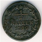Швейцария, 1/2 батцена (1799&ndash;1803 г.)