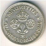 Mauritius, 1/4 rupee, 1946