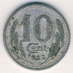 Eure-et-Loir, 10 сентим, 1922