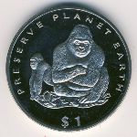 Liberia, 1 dollar, 1994