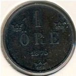 Швеция, 1 эре (1874&ndash;1877 г.)
