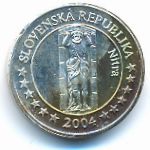 Slovakia., 1 euro cent, 2004