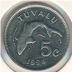 Tuvalu, 5 cents, 1994