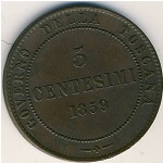 Toscana, 5 centesimi, 1859