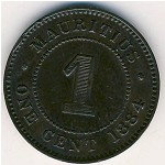 Маврикий, 1 цент (1877&ndash;1897 г.)