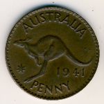Австралия, 1 пенни (1938&ndash;1948 г.)