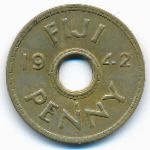 Fiji, 1 penny, 1942–1943