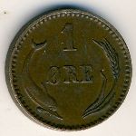 Denmark, 1 ore, 1894&ndash;1904