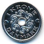 Denmark, 1 krone, 2002–2020