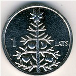 Latvia, 1 лат, 2009
