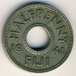 Fiji, 1/2 penny, 1940–1941