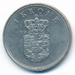 Denmark, 1 krone, 1972