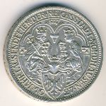 Weimar Republic, 3 reichsmark, 1927