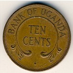 Uganda, 10 cents, 1966&ndash;1975