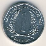 East Caribbean States, 1 cent, 2002&ndash;2008