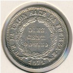 Bolivia, 10 centavos, 1871