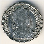 France, 1/12 ecu, 1647–1660