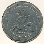 East Caribbean States, 1 dollar, 1989&ndash;2000