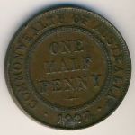 Australia, 1/2 пенни, 1927&ndash;1936
