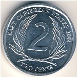 East Caribbean States, 2 cents, 2002&ndash;2004
