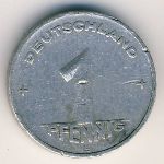 German Democratic Republic, 1 пфенниг, 1952&ndash;1953