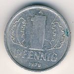 German Democratic Republic, 1 пфенниг, 1978&ndash;1989