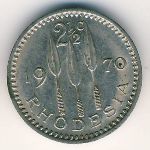 Rhodesia, 2 1/2 цента, 1970