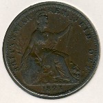 Великобритания, 1 фартинг (1821&ndash;1826 г.)