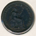 Великобритания, 1/3 фартинга (1835 г.)
