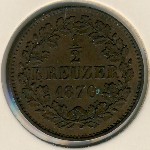 Baden, 1/2 kreuzer, 1859&ndash;1871