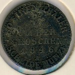 Шварцбург-Зондерхаузен, 1/2 гроша (1846&ndash;1858 г.)