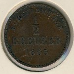 Вюртемберг, 1/2 крейцера (1865&ndash;1872 г.)