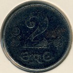 Denmark, 2 ore, 1918