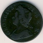 Великобритания, 1 фартинг (1736 г.)