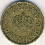 Denmark, 1 krone, 1924–1926