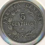 Costa Rica, 5 centavos, 1885–1887