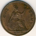 Великобритания, 1 пенни (1944 г.)