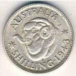 Австралия, 1 шиллинг (1938&ndash;1944 г.)