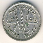 Австралия, 3 пенса (1949&ndash;1952 г.)