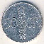 Spain, 50 сентимо, 1966