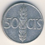 Spain, 50 сентимо, 1966