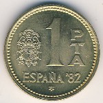 Spain, 1 песета, 1980
