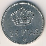 Spain, 25 песет, 1975