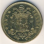 Spain, 1 песета, 1975