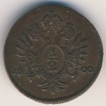 Австрия, 1/2 крейцера (1800 г.)